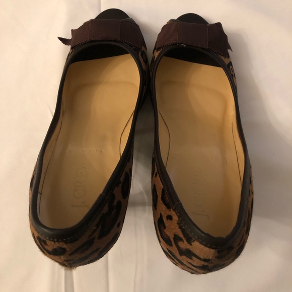 J Crew Isabella 6 1/2 Ocelot Leopard Peep-toe Pony Heels - Picture 8 of 14